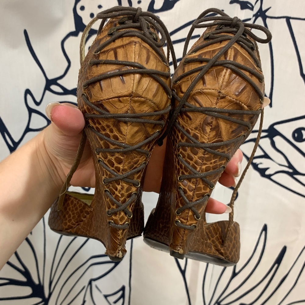 vintage giuseppe zanotti exotic leather heels